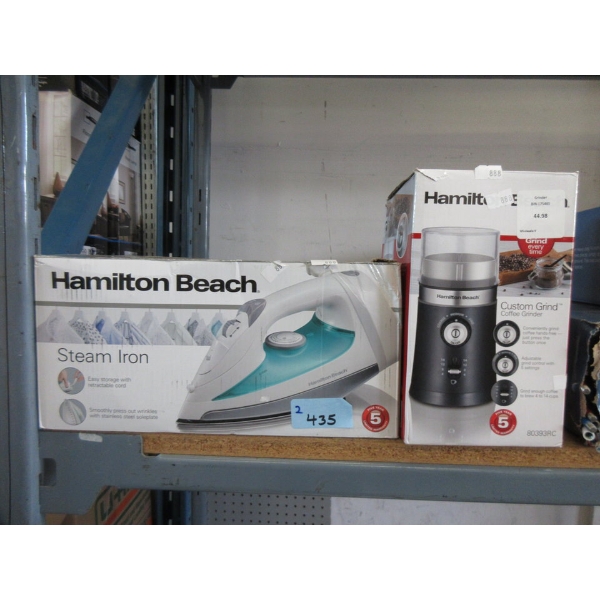 Hamilton Beach Coffee Grinder & Steam Iron