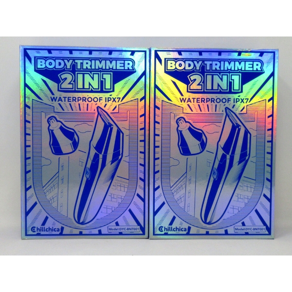2 New Men's Waterproof 2-in-1 Body Hair Trimmers