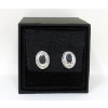 Image 1 : New 1.2 CT Sapphire & Diamond Sterling Silver Earrings 