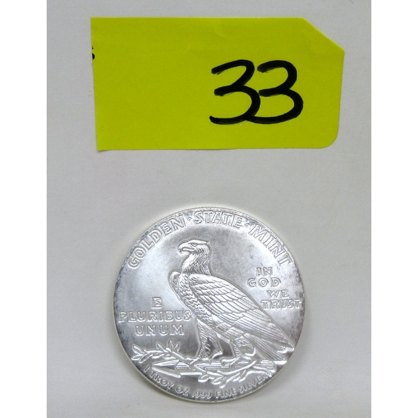 1 Oz .999 Silver Liberty/Eagle Round  