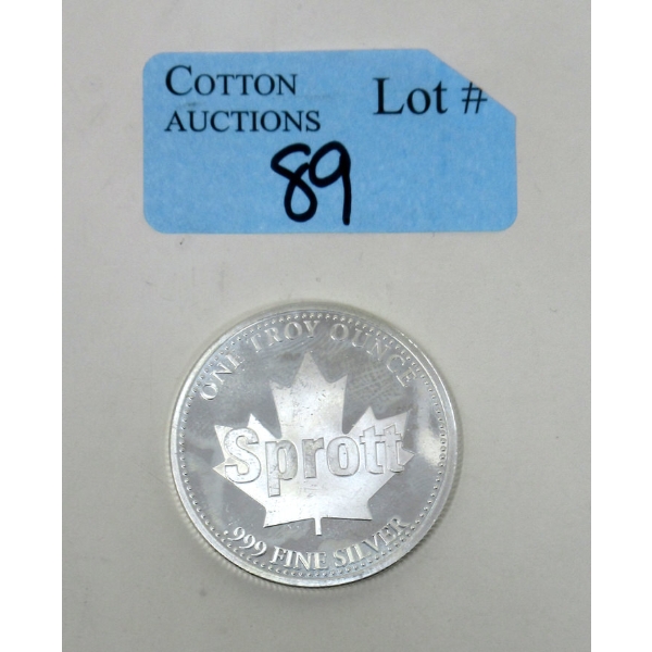 1 Oz .999 Silver Canada SPROTT Inukshuk Round 