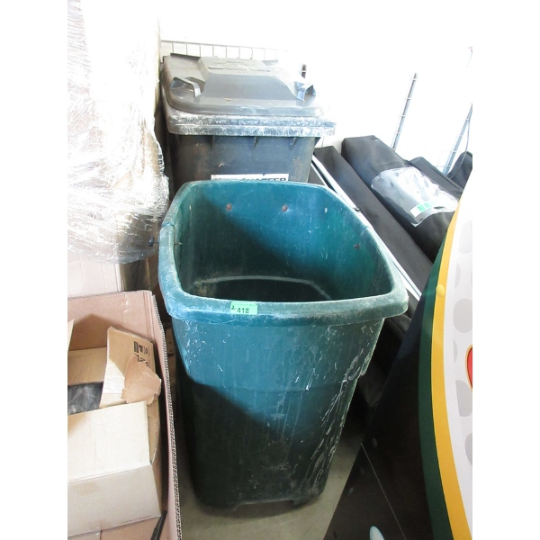 2 Large Garbage Cans - Preowned - As is