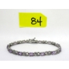 Image 1 : 6.02 CTW Amethyst & Diamond Tennis Bracelet 