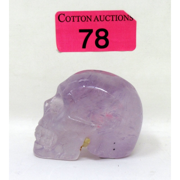 684 Carat Hand Carved Amethyst Gemstone Skull