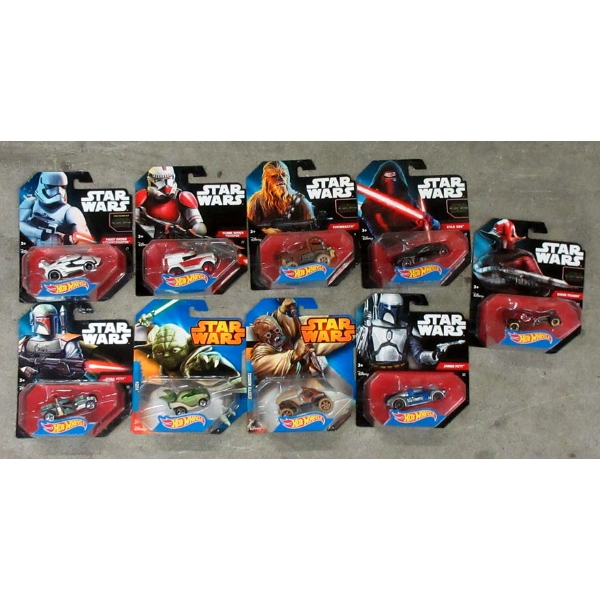 9 Hot Wheels 2014 & 2015 Star Wars Vehicles