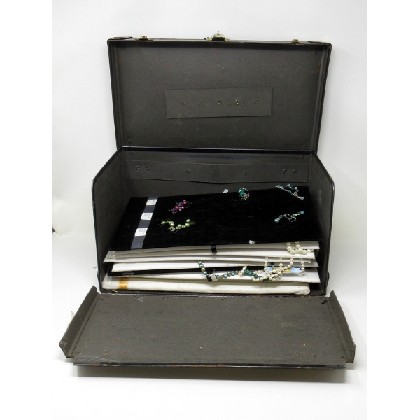 Assorted Sample Jewelry on Pads in Salesman's Case