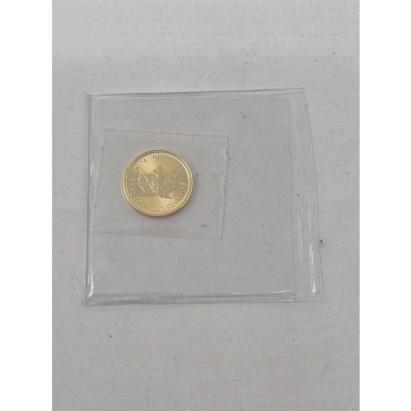 1/10 Oz .9999 Fine Gold Canada Maple Leaf Coin 