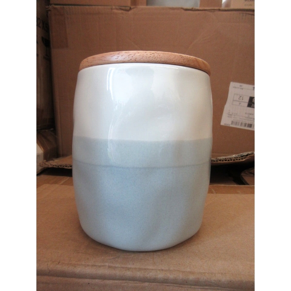 5 New Dowan Ceramic 22 Oz Canisters with Lids