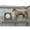 Image 1 : Vintage Spartu Western Metal Clock on Wood Base