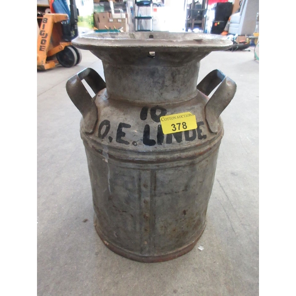 Vintage 3 Gallon Milk Can with Lid