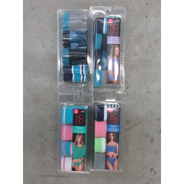 4 New Packs of 4 Ladies Nobo Seamless Panties