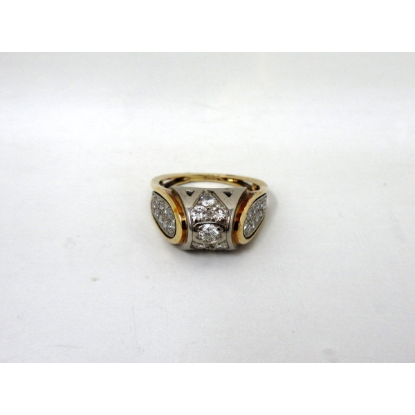 10KT White & Yellow Gold 1.83 CTW Diamond Ring 