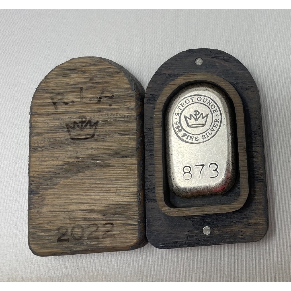 2 Oz .999 Silver 2022 RIP Tombstone Bar 