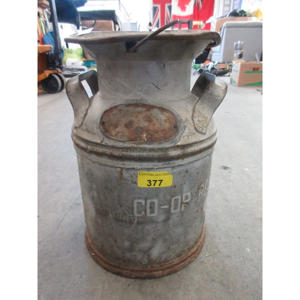 Vintage Regina Co-op 3 Gallon Milk Can with Lid