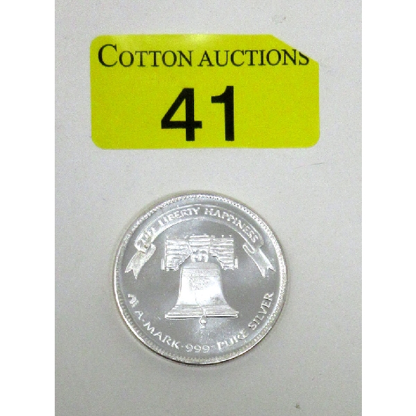 Vintage 1 Oz .999+ Silver Liberty Bell 1984 Round 