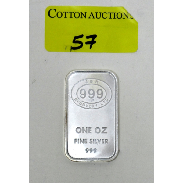 1 Oz .999 Silver Asahi Refining Bar 