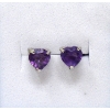 Image 1 : New 1.35 CT Amethyst Sterling Silver Earrings
