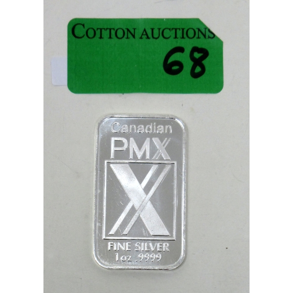 1 Oz .9999 Silver Canadian PMX Bar 