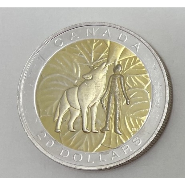 1 Oz .9999 Silver 2014 The Wolf $20 Coin 