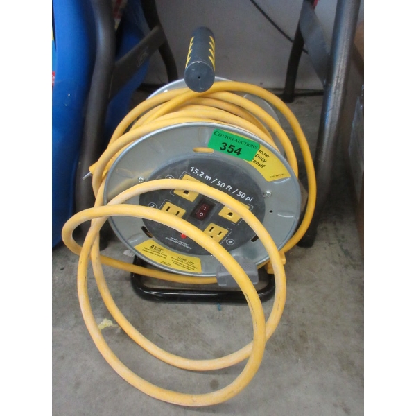 50' Extension Cord on 4 Socket Reel