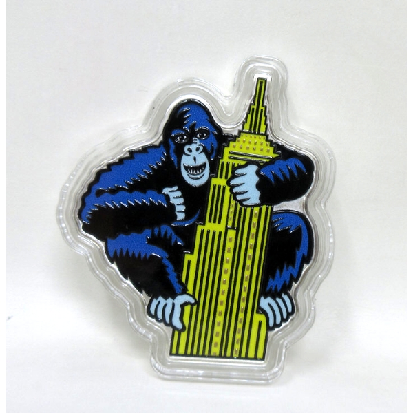 1 Oz .9999 Silver Burton Morris Gorilla Shaped Coin