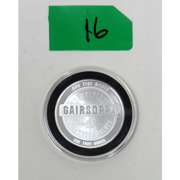 1 Oz .999 Silver S.S. Gairsoppa WW2 Shipwreck Silver Round 