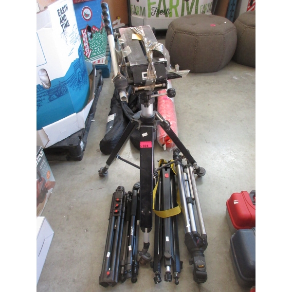5 Piece Lot of Assorted Tripods - Preowned - As Is