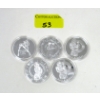 Image 1 : 5 x Silver Clad NUDE Girl Art Rounds