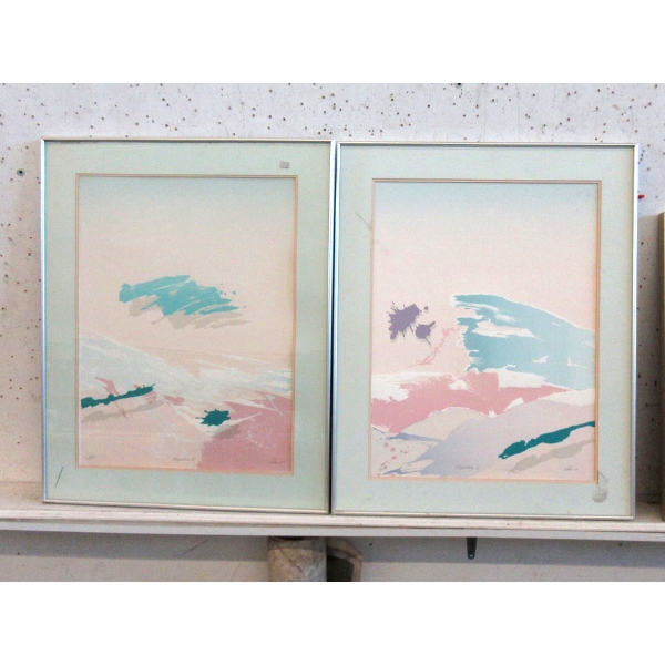 2 Framed Pencil Signed Artist Proof Prints by Hobart