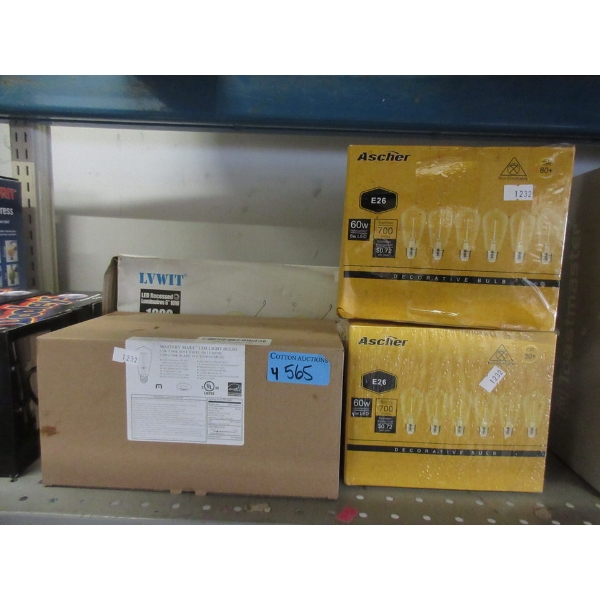 LED Recessed Lights & 3 Boxes of Lightbulbs
