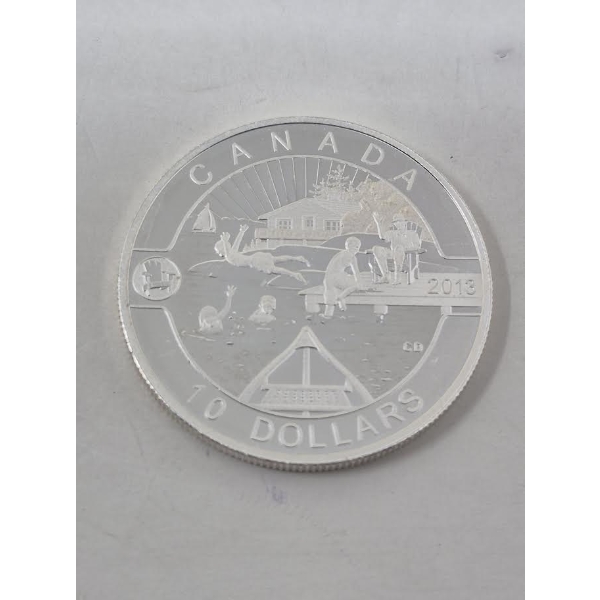 1/2 Oz .9999 Silver 2013 Canada Summertime $10 Coin 