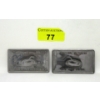 Image 1 : 2 x 1 Oz .999 Fine Titanium Brown Snake Motif Bars 