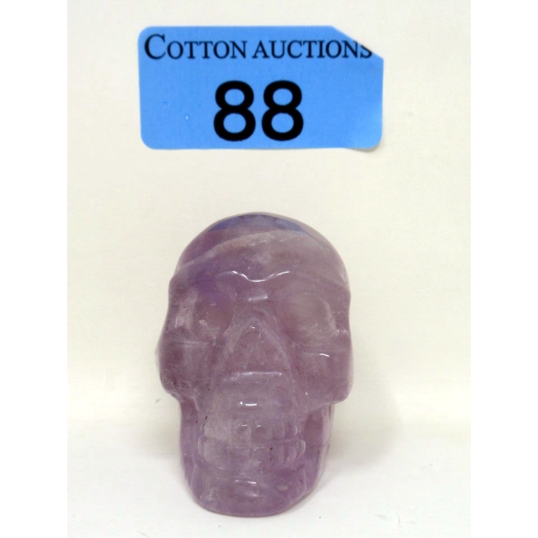 666 Carat Amethyst Hand-Carved Skull 