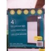 Image 1 : Pack of 4 Solar Post Accent Lights - Black Finish
