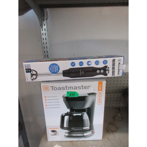 Westinghouse Hand Blender & Toastmaster 12-Cup Coffee Maker