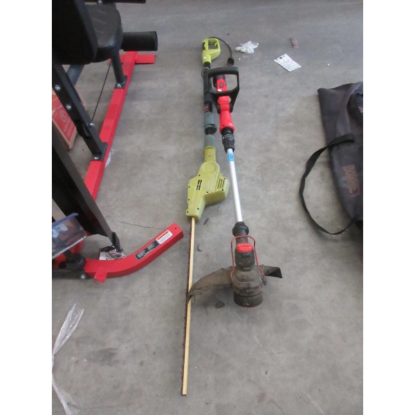 Cordless Weed Trimmer & Electric Hedge Trimmer