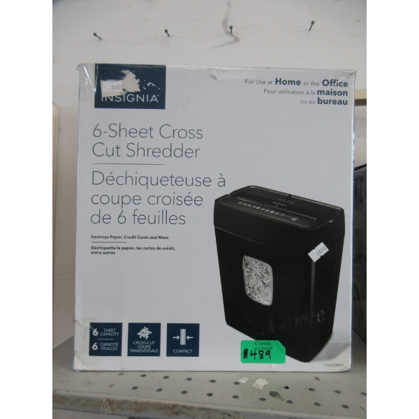 Insignia 6-Sheet Cross Cut Shredder