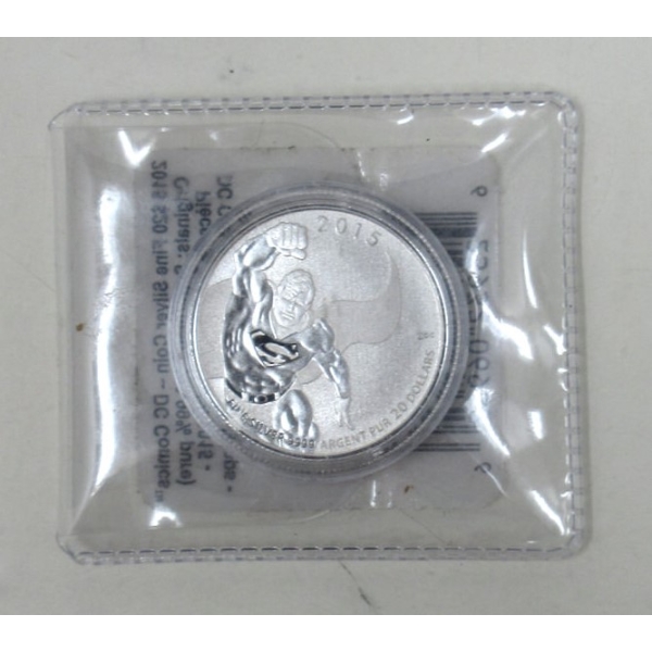 .9999 Silver 2015 Superman $20 Coin 