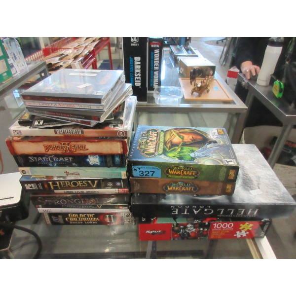 1 Jig Saw Puzzle & 14+ PC Games - Preowned