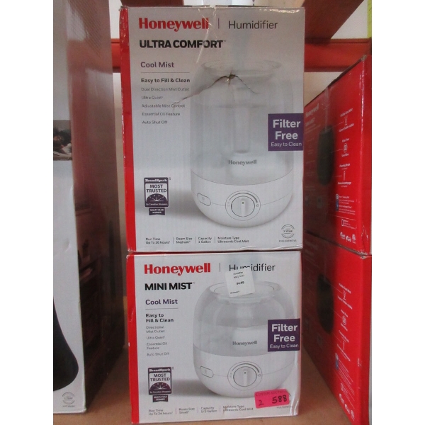 2 Honeywell Cool Mist Humidifiers