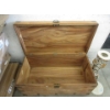 Image 2 : Vintage Teak Solid Wood Storage Chest on Casters