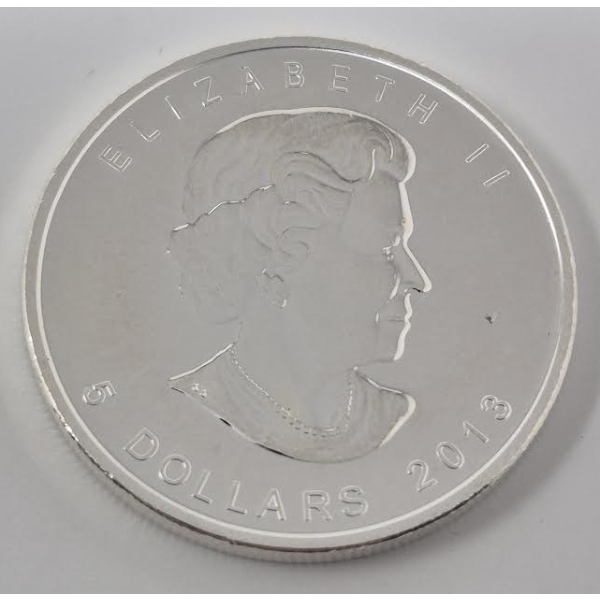 1 Oz .9999 Silver 2013 Canada Maple Leaf Coin