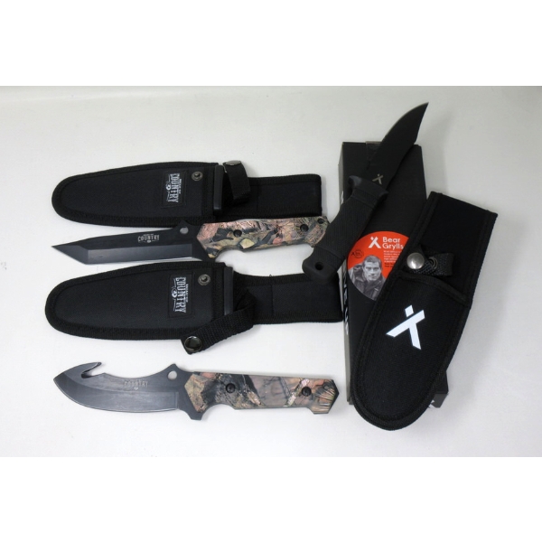 2 New Break-Up-Country & 1 New Bear Grylls Knife