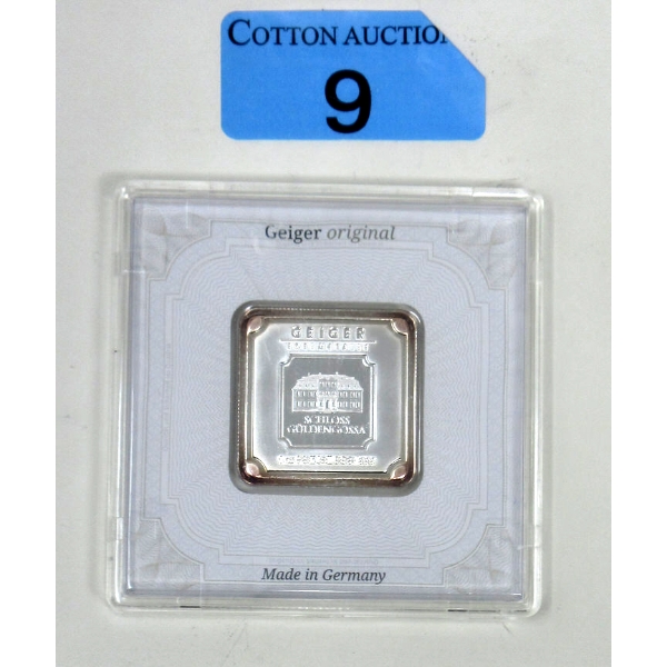 50 Gram .999 Silver Geiger Edelmetalle Bar 