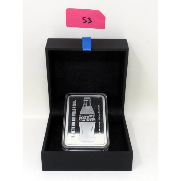 10 Oz .999 Silver Coca-Cola Art Bar 