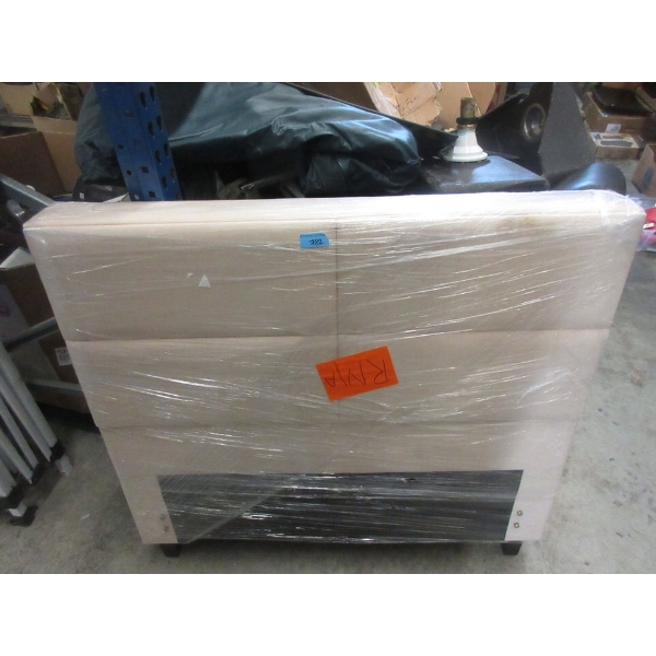 Twin Size Beige Fabric Upholstered Headboard