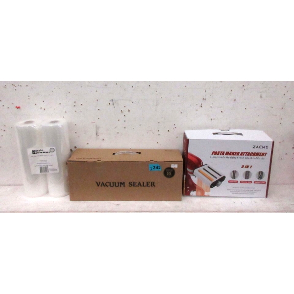 Pasta Maker, Vacuum Sealer & Sealer Bags
