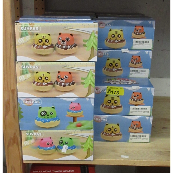 34 New Sets of 2 Pull-Back Panda Donut Toys