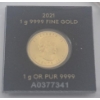 Image 3 : 1 Gram .9999 Fine Gold Canada Maple Leaf Coin 