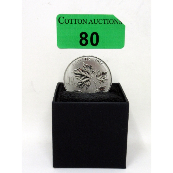 1/2 Oz .9999 Silver 2016 Canada Maple Leaves Coin 